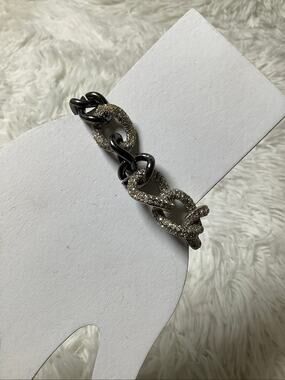JLO by Jennifer Lopez Chunky Chain Link Cubic Zirconium Studded Bracelet A5-50